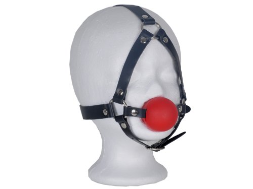 Harness Mund-Knebel mit Ball rot