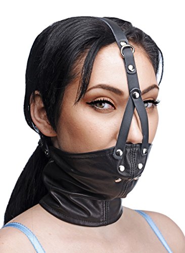 BDSM-Maske mit Mundknebel, Leder